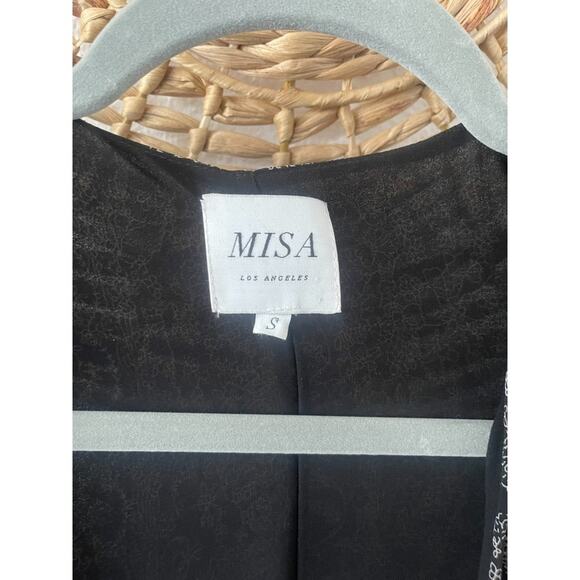 Misa Los Angeles Emilia Floral Patter Wrap Dress in Poppy Seed Color - Small - Picture 9 of 12